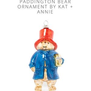 Kat + Annie Paddingtom Christmas Glass Ornament